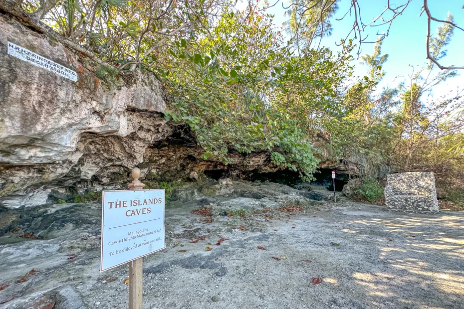 Hidden island caves stop on the route